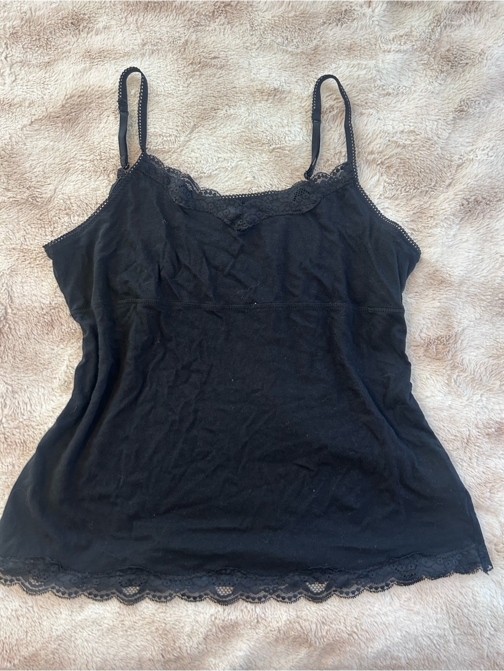 Elle Must Have Black Lace-Trim Camisole